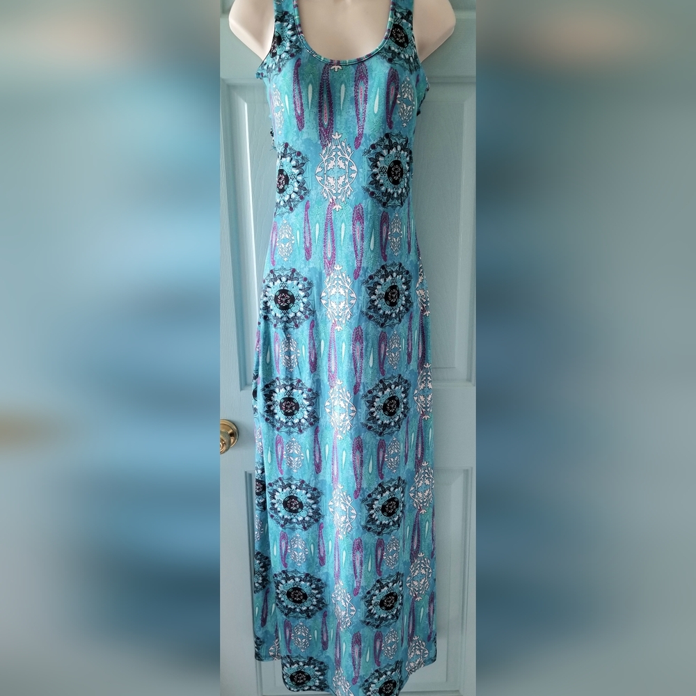 Say What? Turquoise Strappy Back Maxi